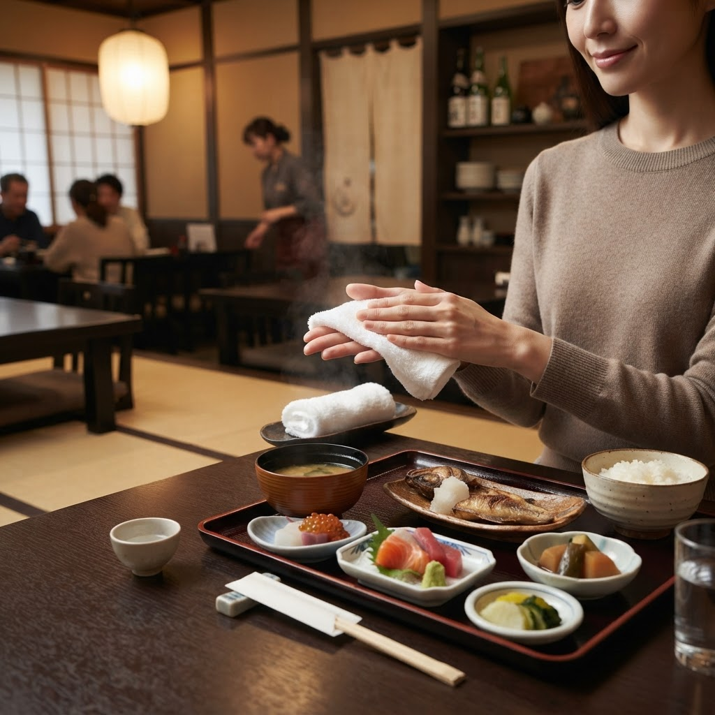 일본 식당 오시보리 어디까지 써도 될까? 물수건 매너알기 썸네일